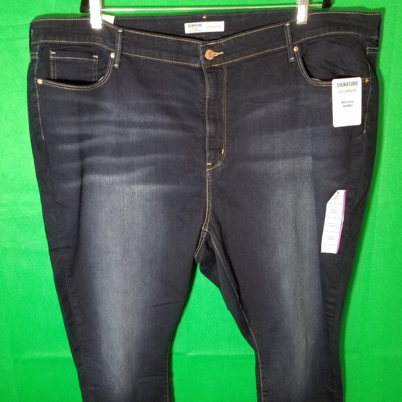 Levi Strauss Skinny Jeans Women's Plus Size 28S Blue Denim Stretch Classic NWT - Picture 1 of 9